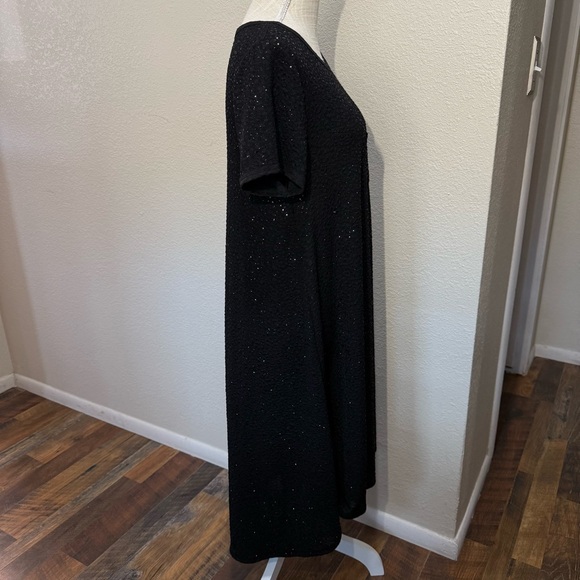 LuLaRoe Carly Dress Black Sparkly Glitter Sequin - NWT - Size Small - Picture 6 of 13